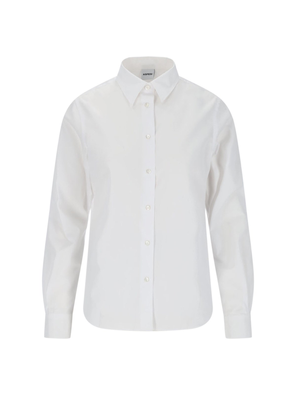Aspesi Structured White Shirt With Button-down Front In White