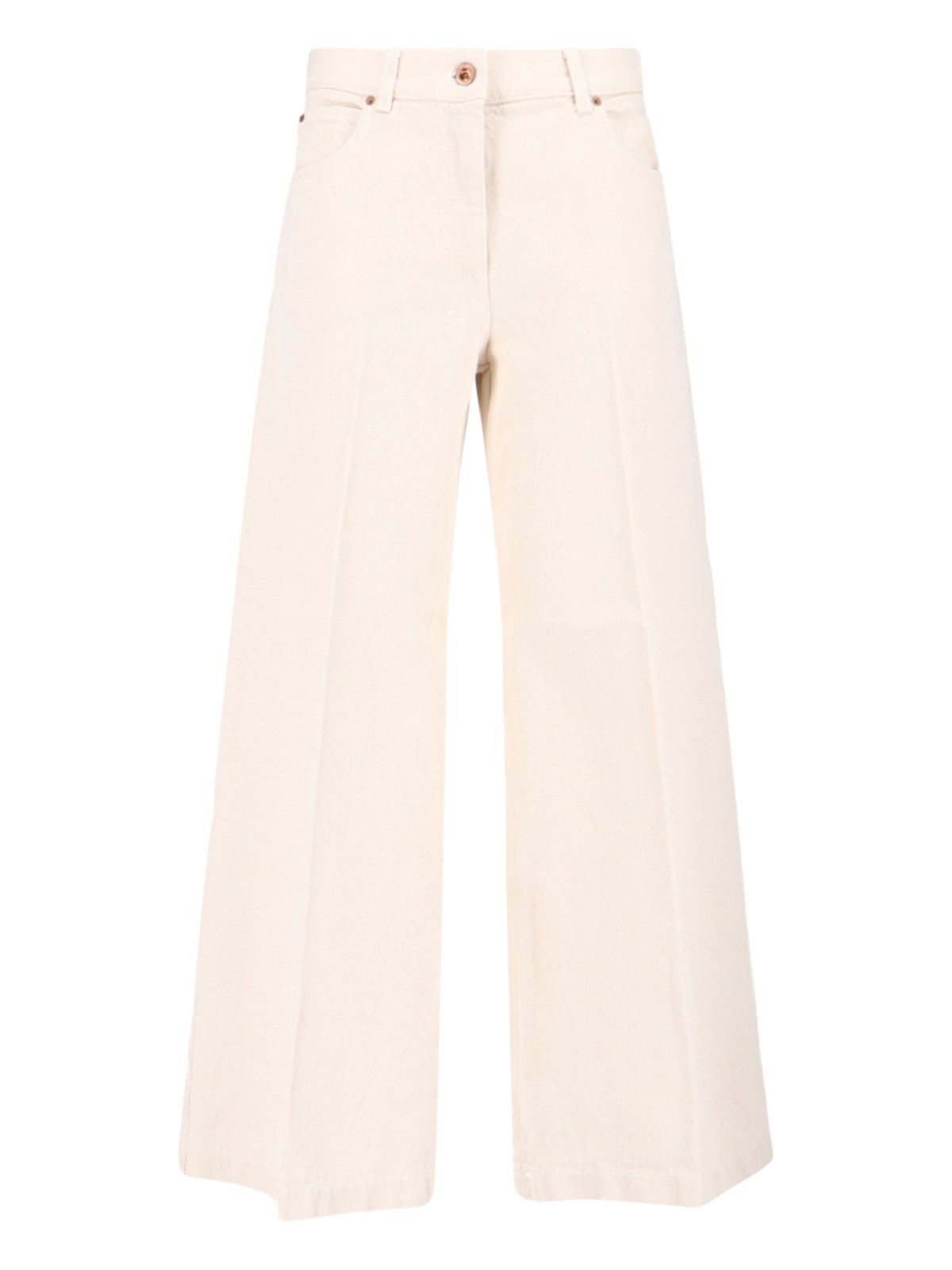 Aspesi Wide Jeans In White