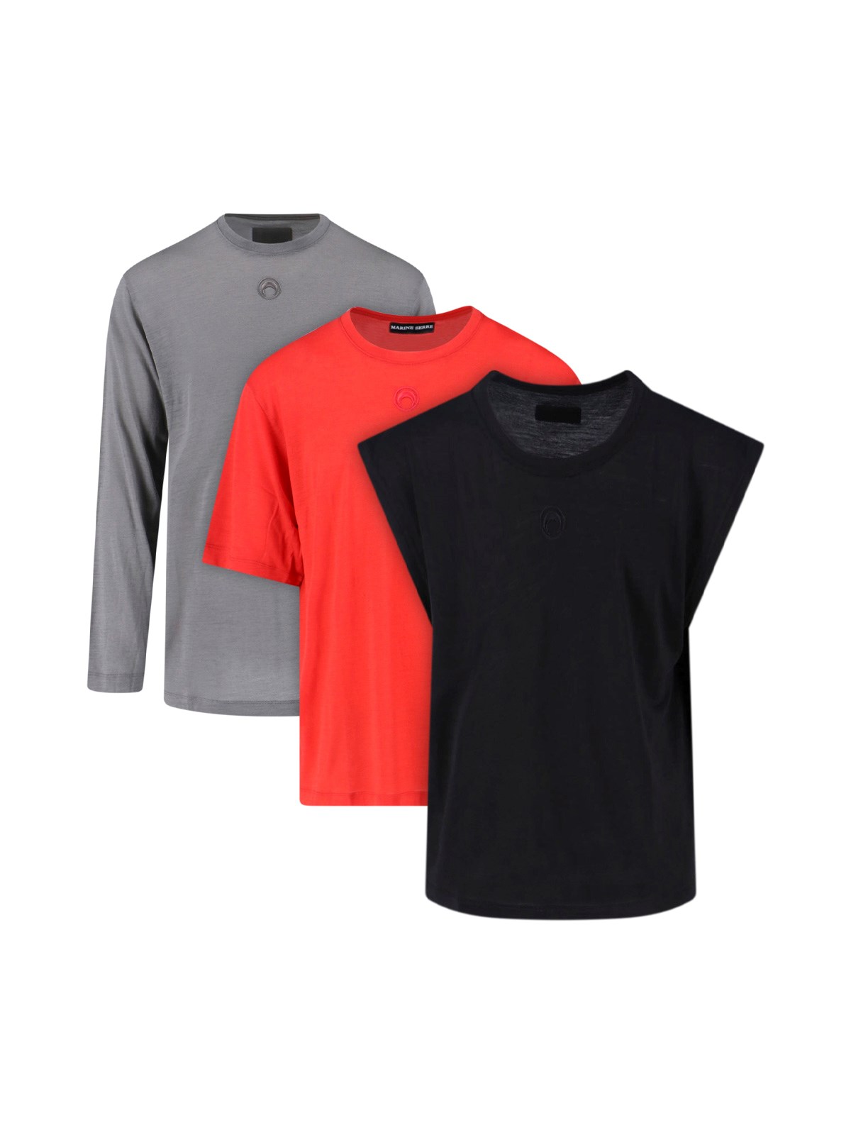 Marine Serre Set Of 2 T-shirts And Tank Top In Multi