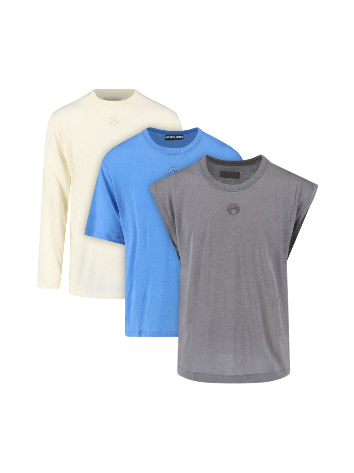 Marine Serre Set Of 2 T-shirts And Tank Top In Multi