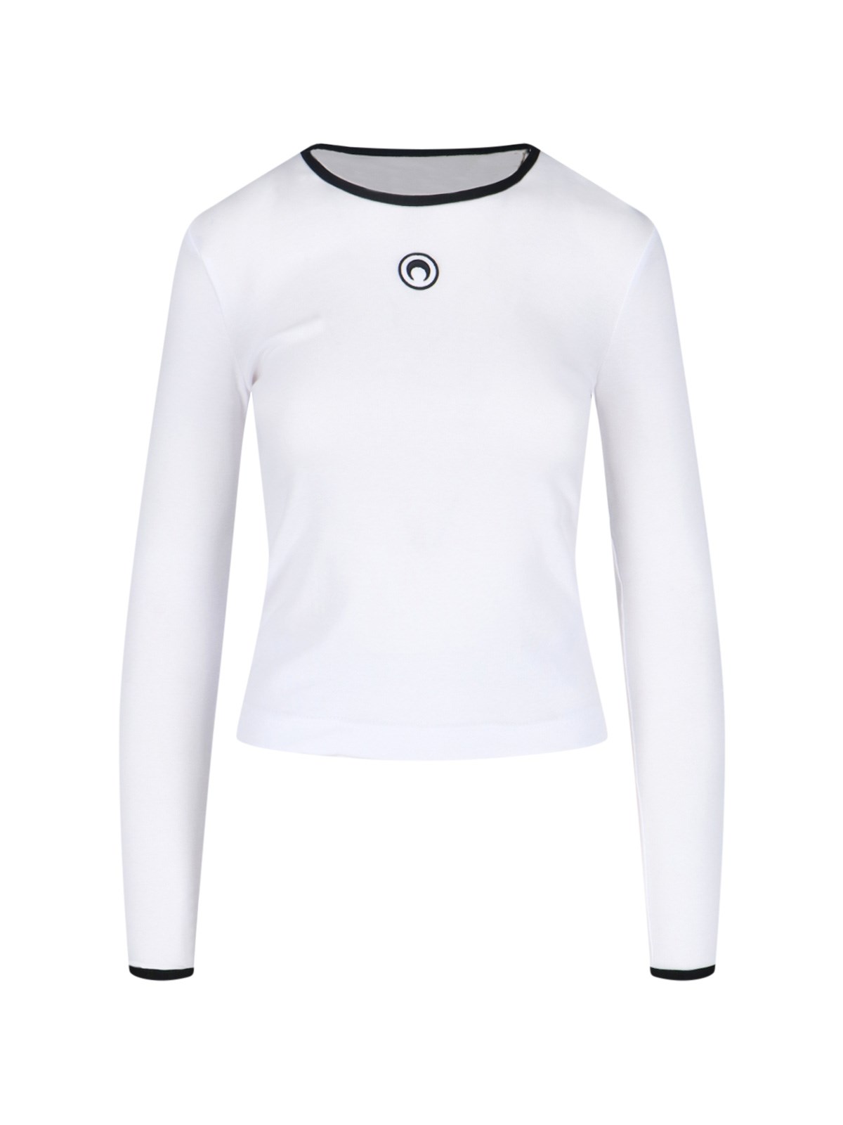Marine Serre Cotton Top With Embroidered Logo In White