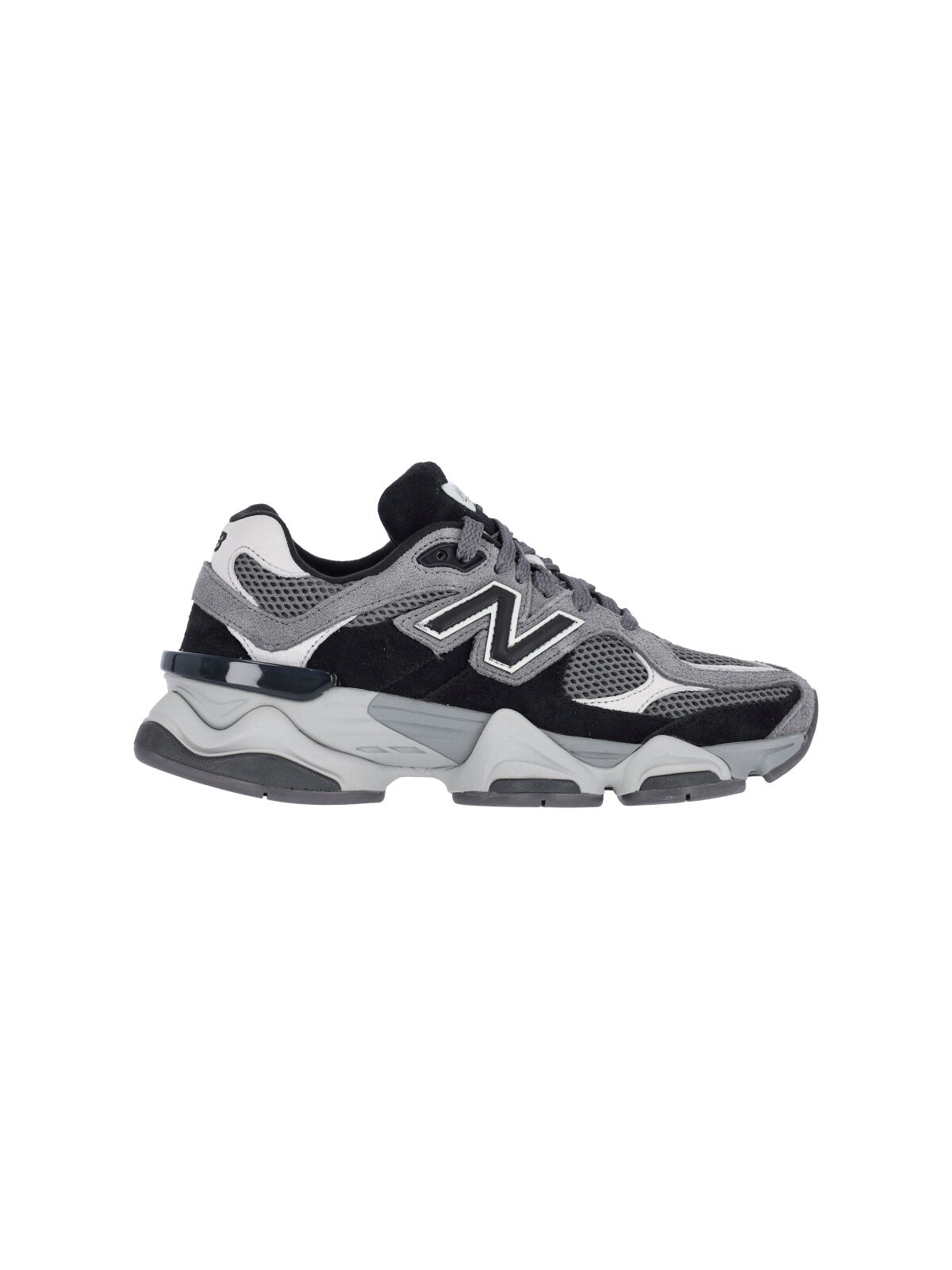 New Balance Mens Black Grey Grey 9060 Suede And Mesh Low-top Trainers In Black