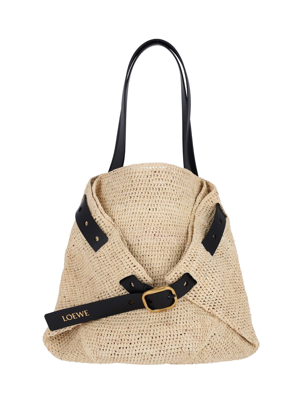 Loewe Medium Shopper Bag "punch Hole" In Sand