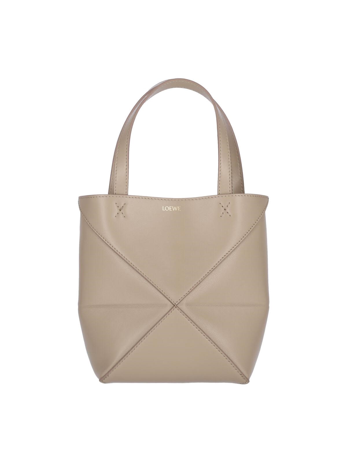 Loewe "puzzle Fold" Mini Bag In Brown