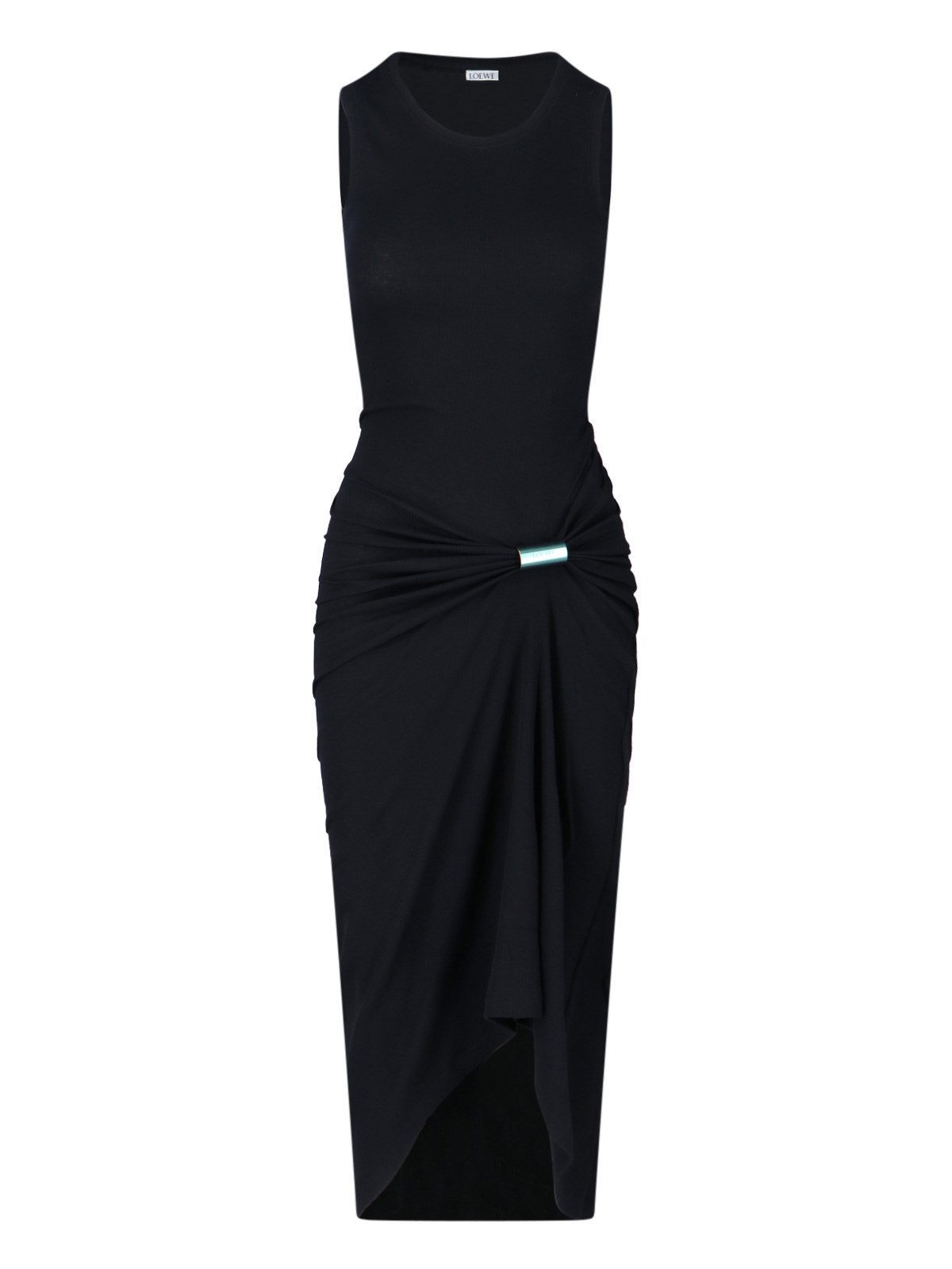 Loewe Draped Maxi Dress In Black
