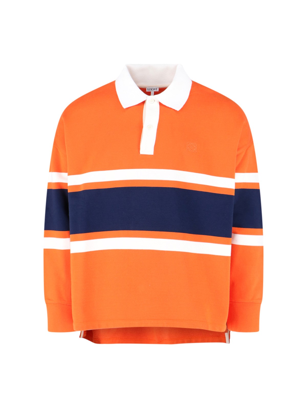Loewe Long Sleeve Polo Polo Shirt Orange In Blue