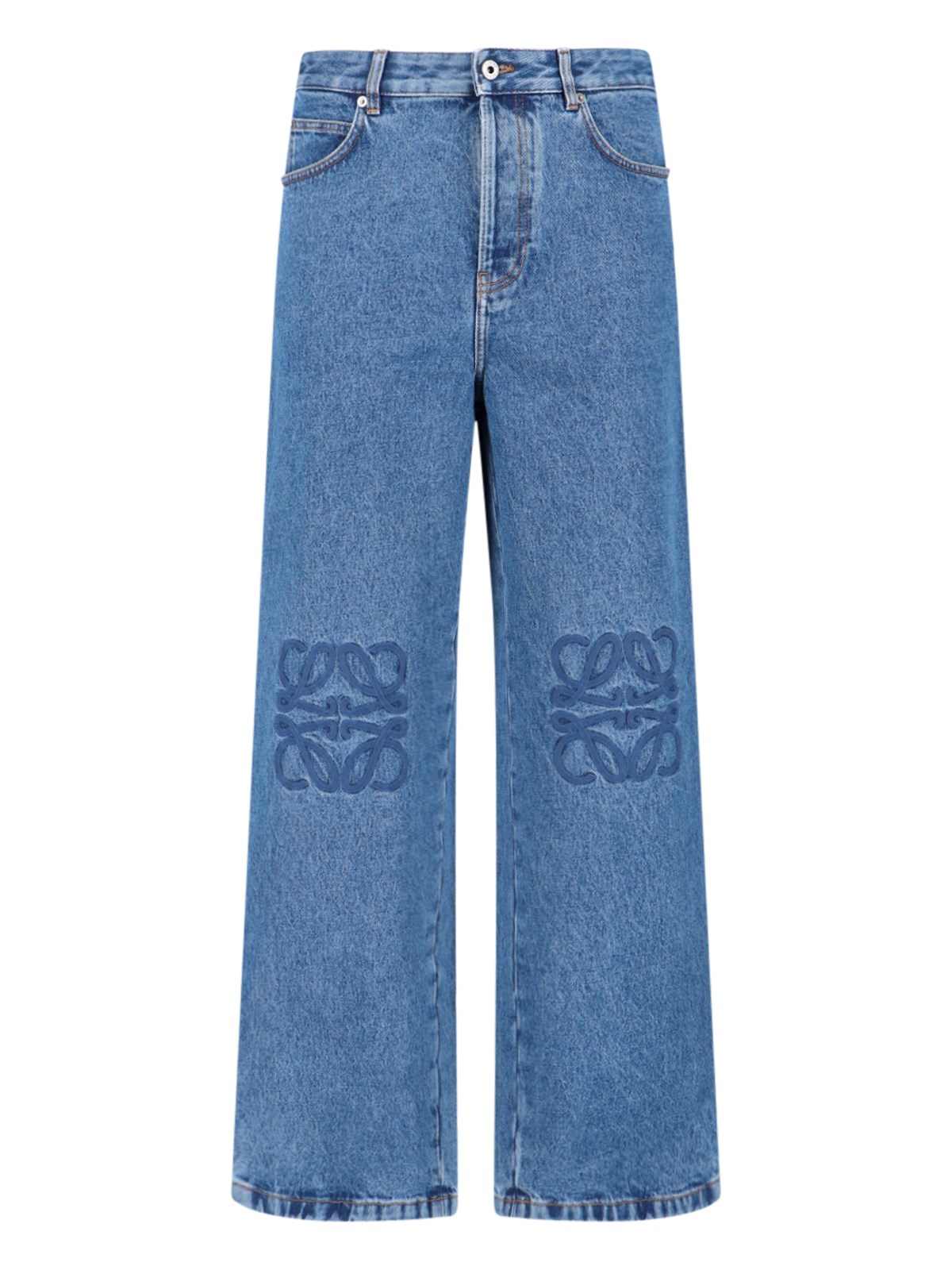 Loewe Loose-fit Anagram Jeans In Medium In Blue