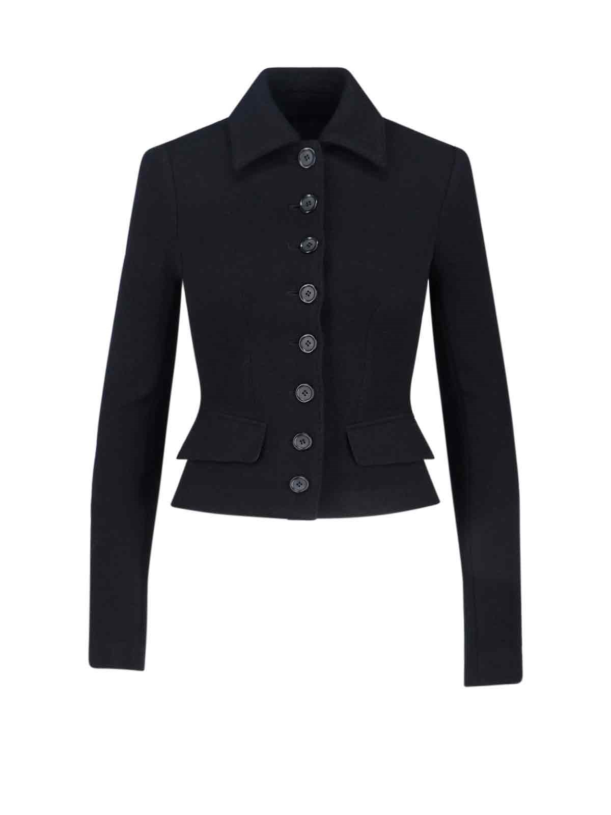 Dolce & Gabbana Virgin Wool Jacket In Black
