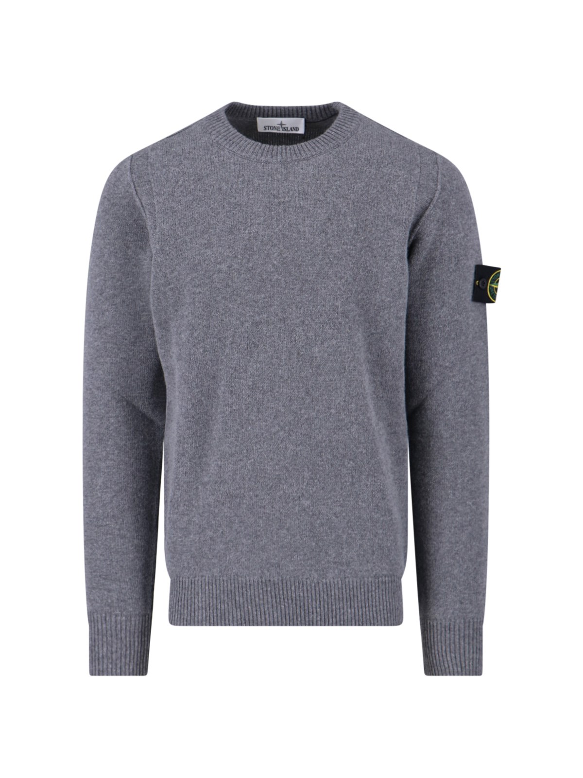 Stone Island Compass-badge Sweater In Gray