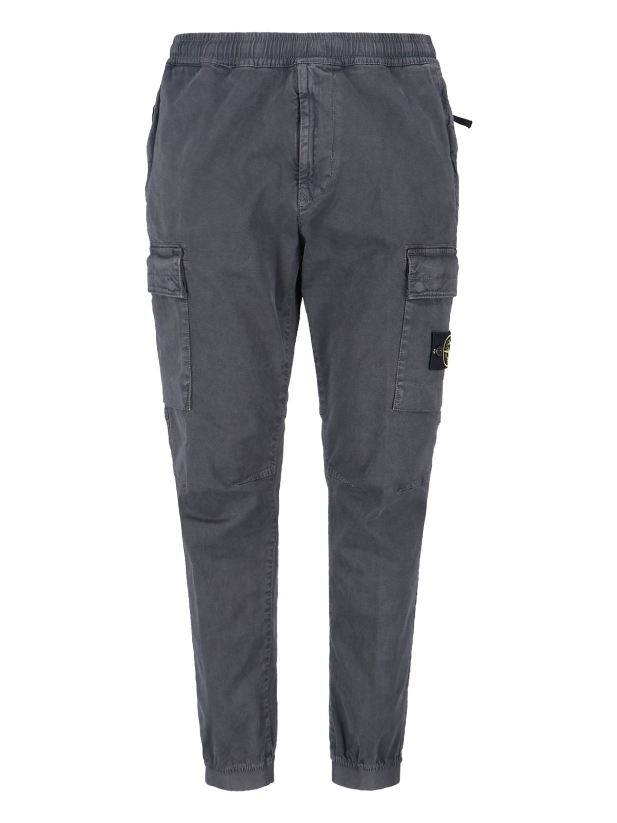 Stone Island Cargo Patch-pocket Trousers In Gray