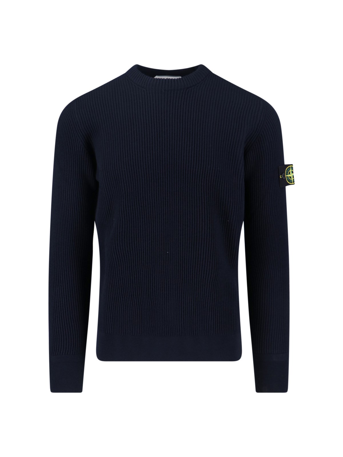 Stone Island Midnight Blue Wool Blend Sweater In Blue