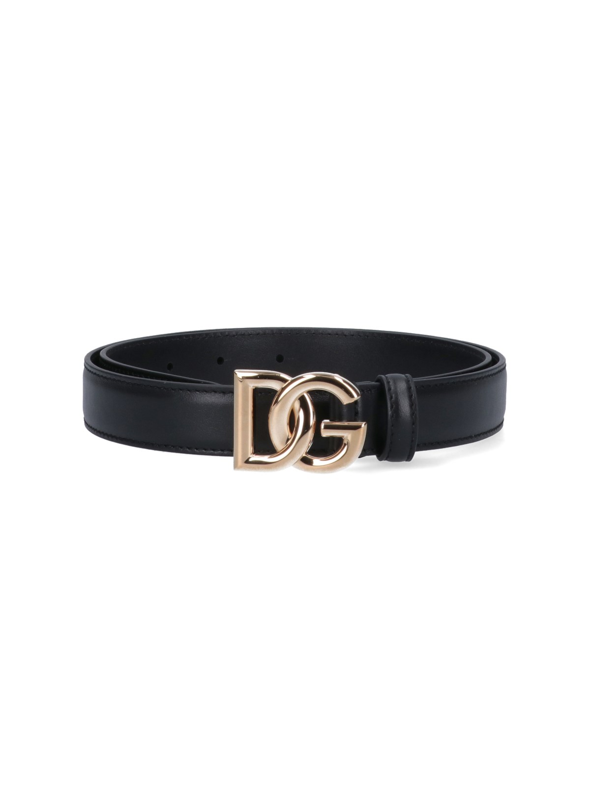 Dolce & Gabbana Dg Logo Buckle Leather Belt
