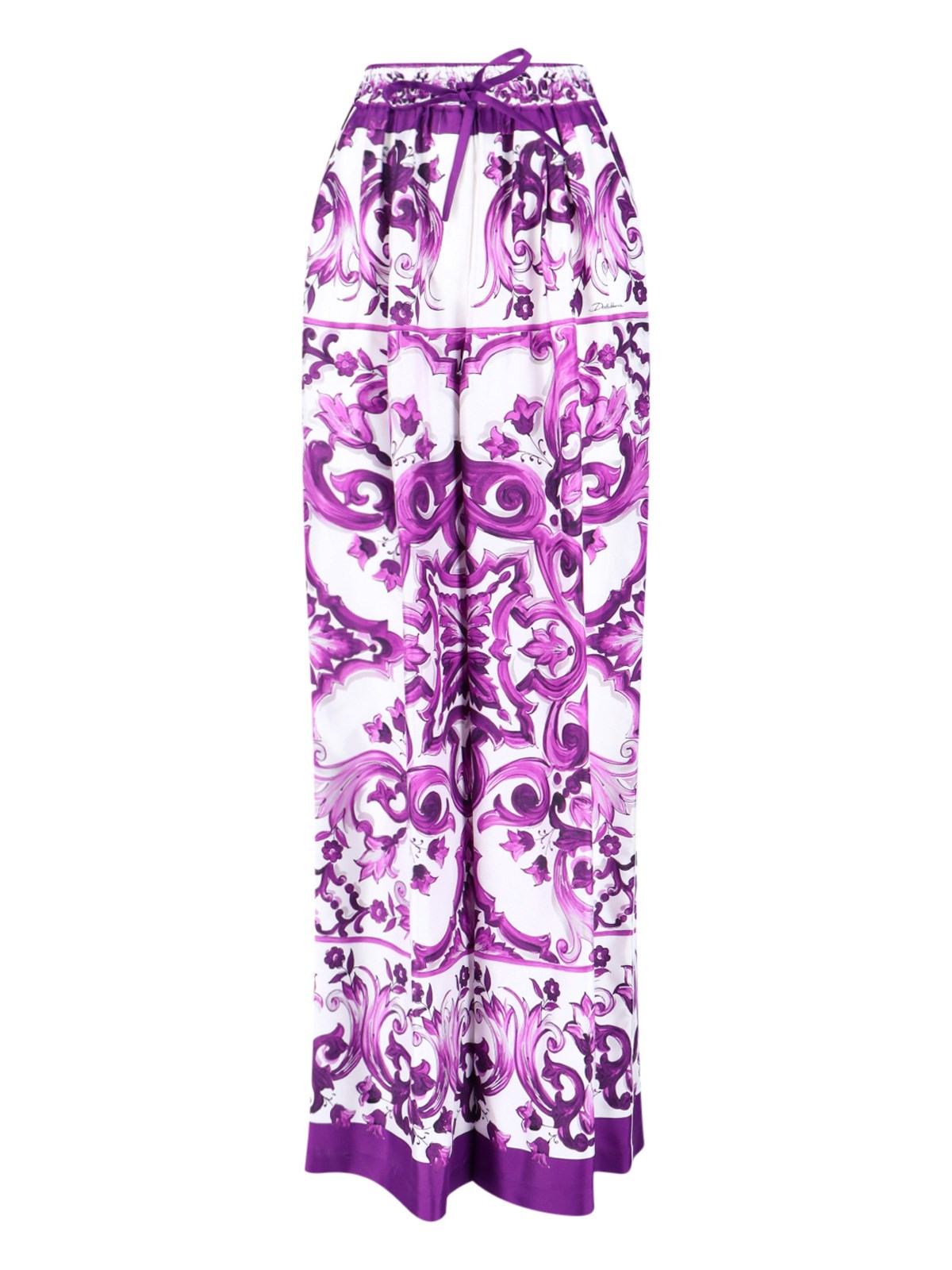 Dolce & Gabbana 'maiolica' Pants In Purple
