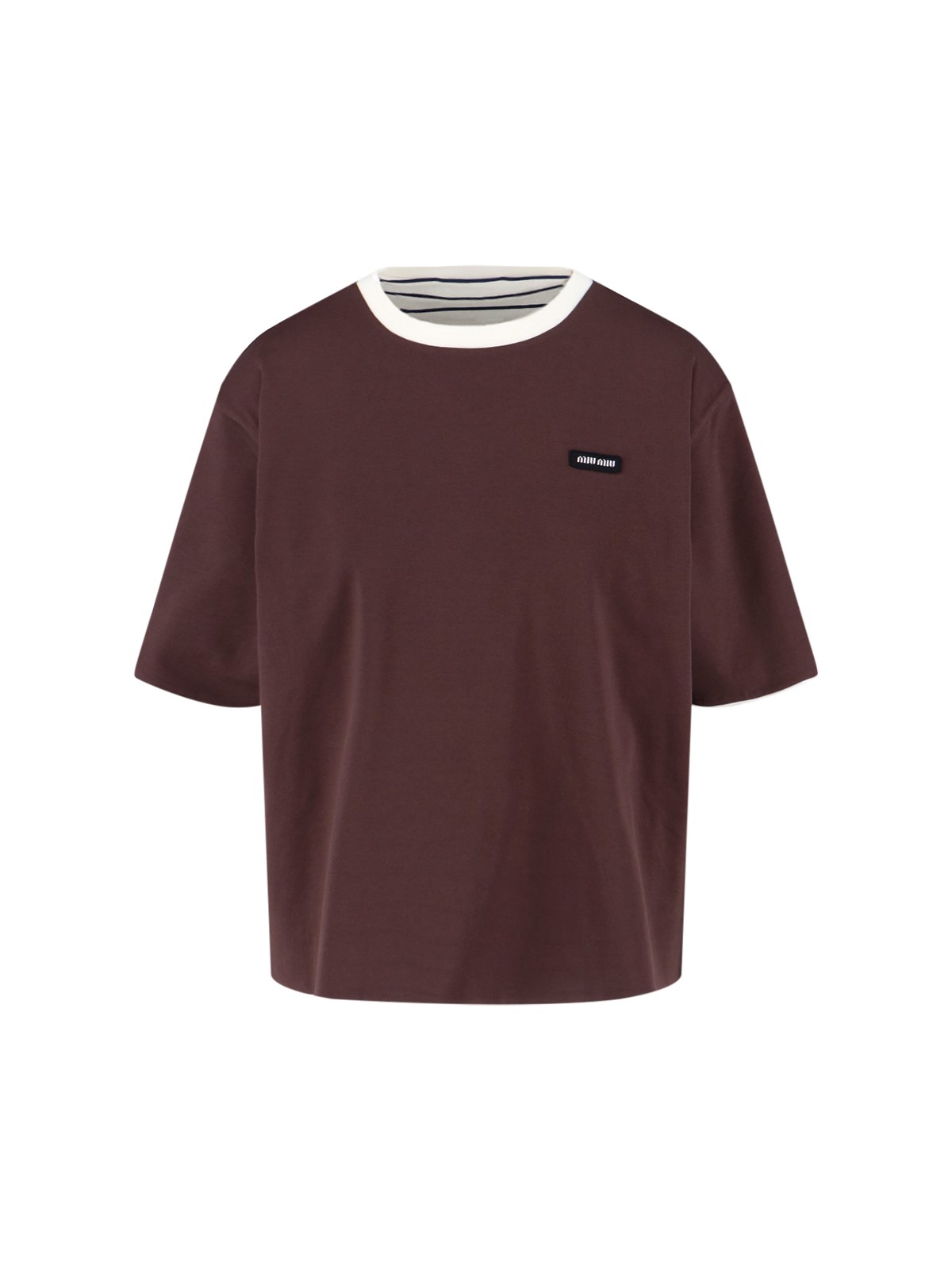 Miu miu Logo reversible t-shirt available on SUGAR - 187691 Miu miu Logo reversible t-shirt available on SUGAR - 187691