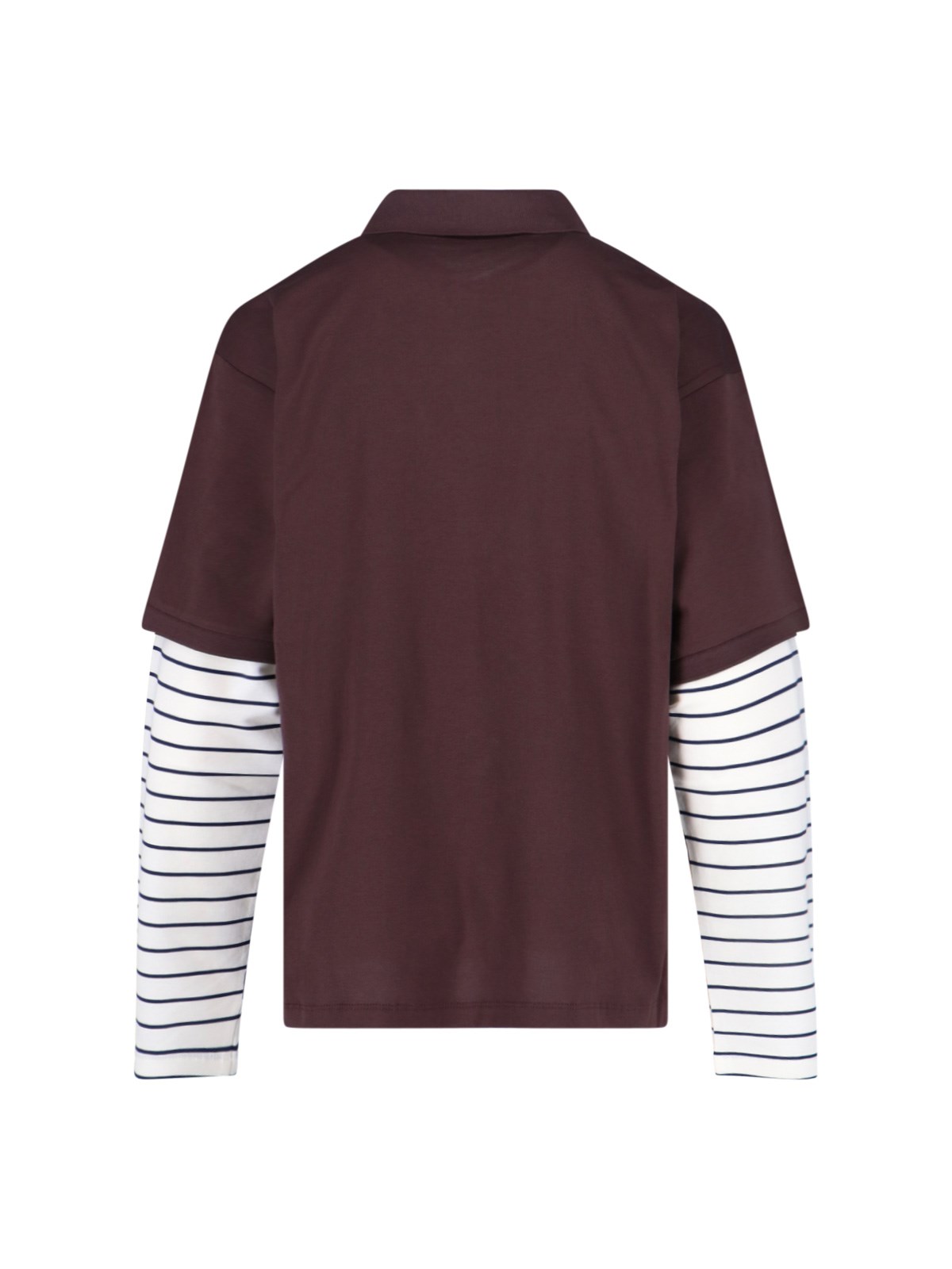 美品 MIUMIU SS25 Layered Effect Polo Shirt MIU SS25 Layered Effect Polo Shirt | highstreetporter