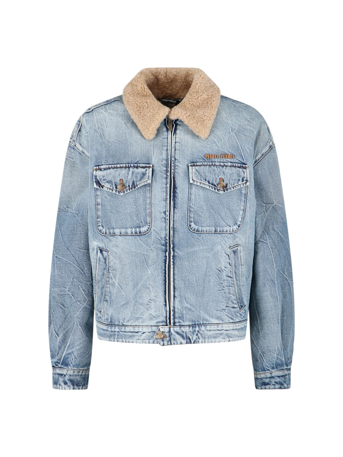 Miu miu Logo denim jacket available on SUGAR - 187717