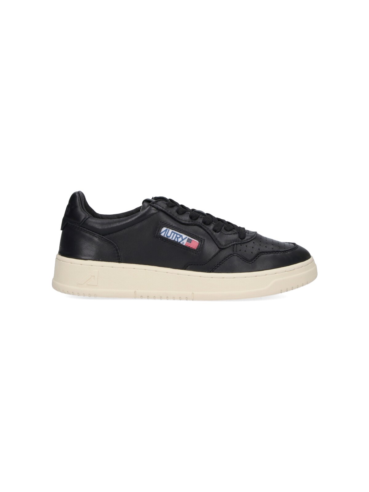 Autry Low-top Nappa Leather Sneakers With Rounded Toe In Black