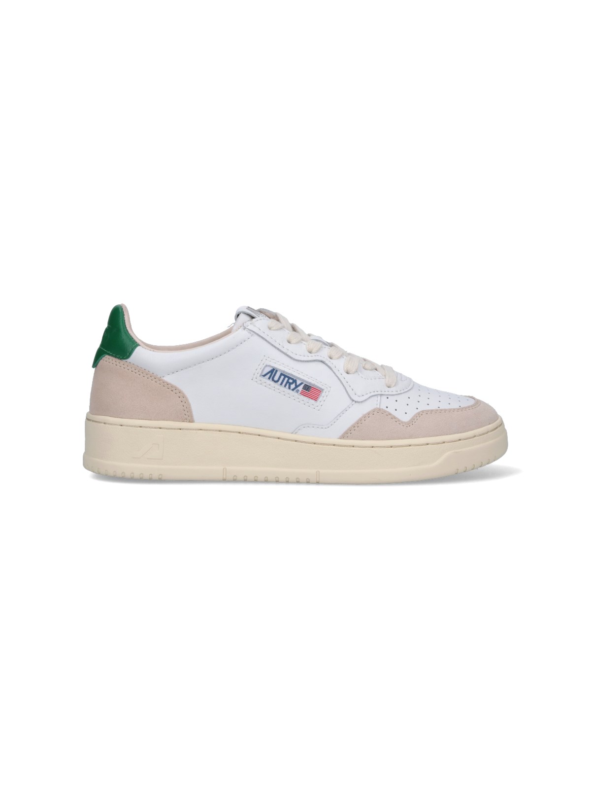 Autry Low-top Sneakers With Leather And Suede Accents In White