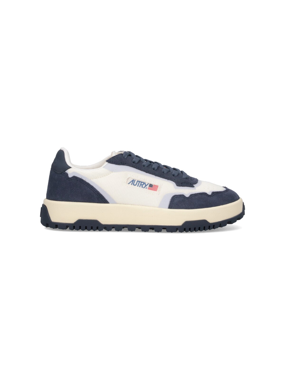 Autry Contemporary Low Top Sneakers With Contrast Panels In Blue