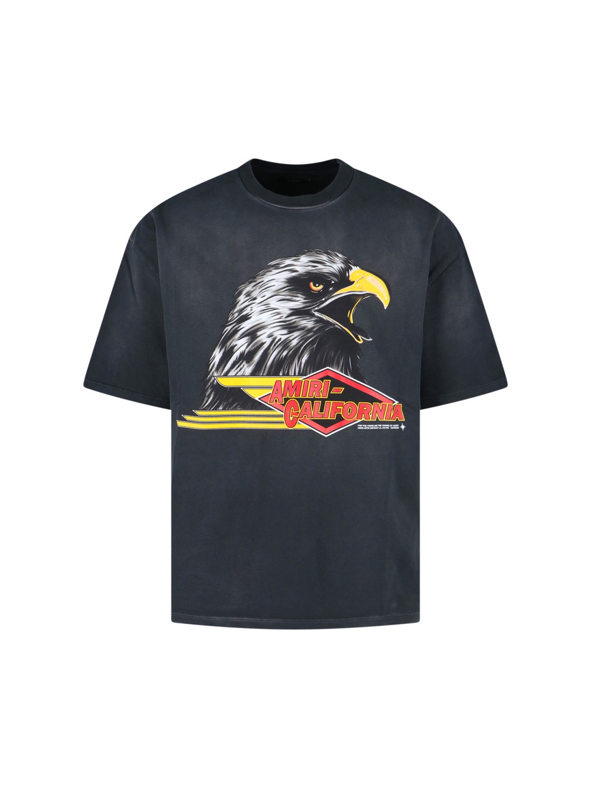 Amiri Mens Black Eagle Graphic-print Cotton-jersey T-shirt