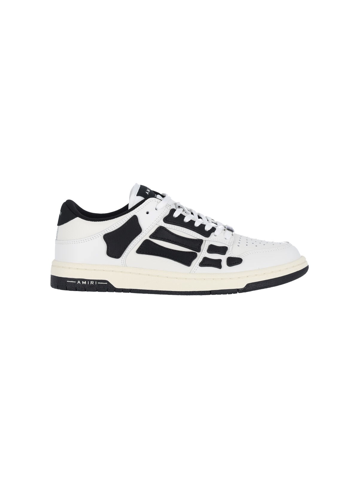 Amiri Skel Top Low Black And White Sneakers With Logo Patch On Thetongue And Contrasting Details On The Si In White