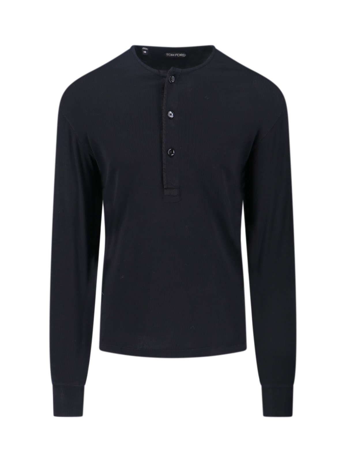 Tom Ford 'henley' T-shirt In Black