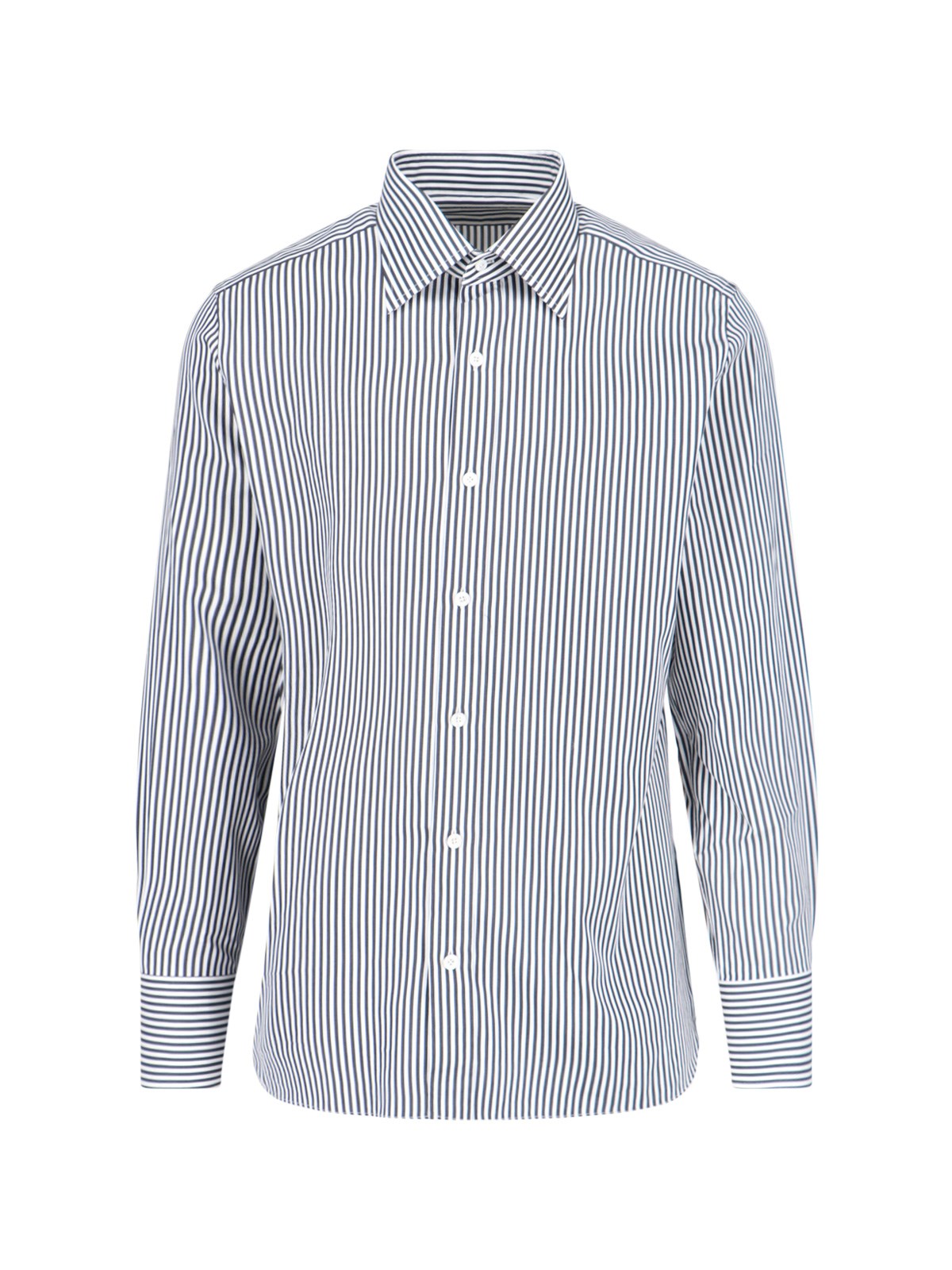 Tom Ford Striped Pattern Button-down Collar Long Sleeves Shirt