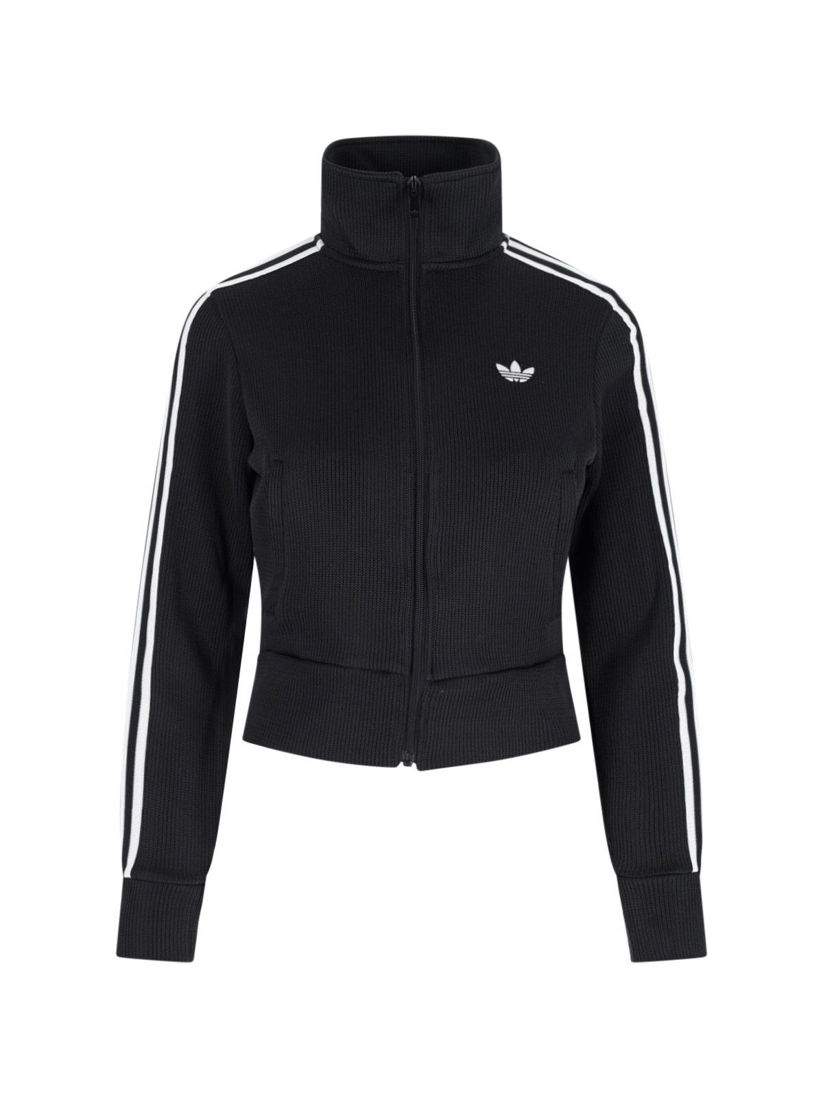 Adidas Originals Firebird Zip Jacket With Ribbed Collar And Pockets In Blue