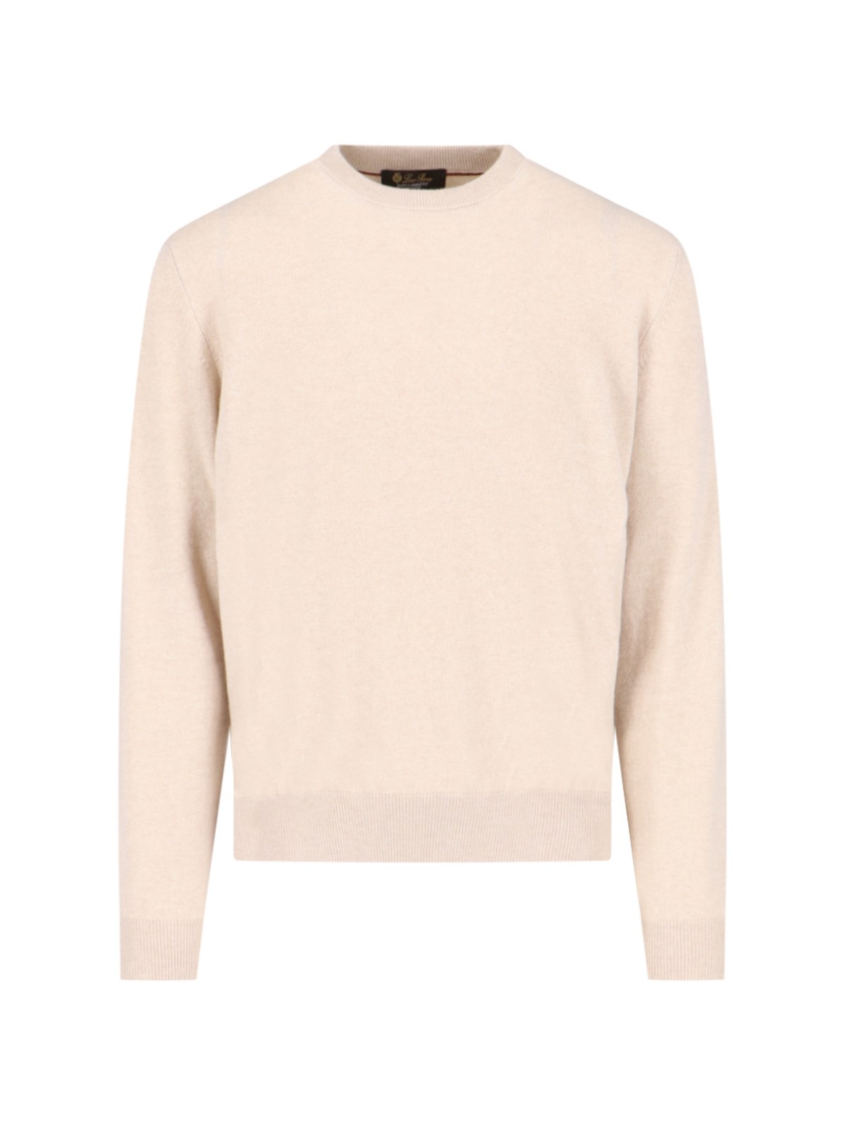 Loro Piana Cashmere Crew Neck Sweater In Neutral