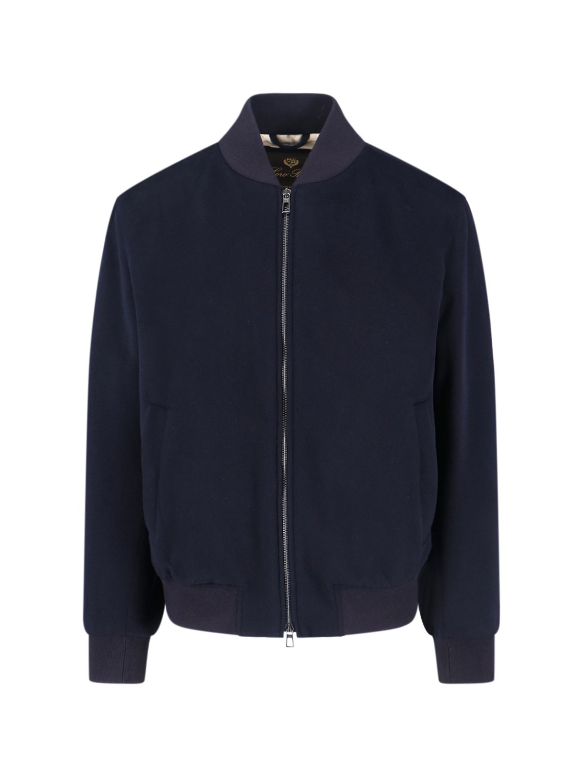 Loro Piana Cashmere Zip Bomber Jacket In Black