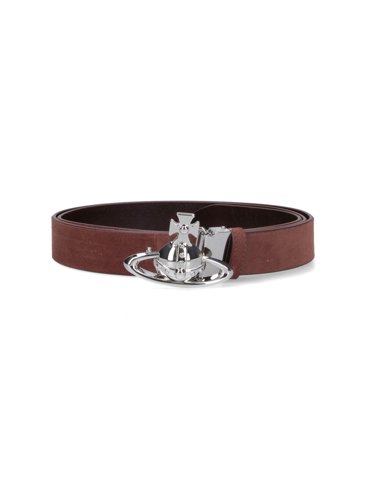 Vivienne Westwood "line Orb" Reversible Belt In Brown