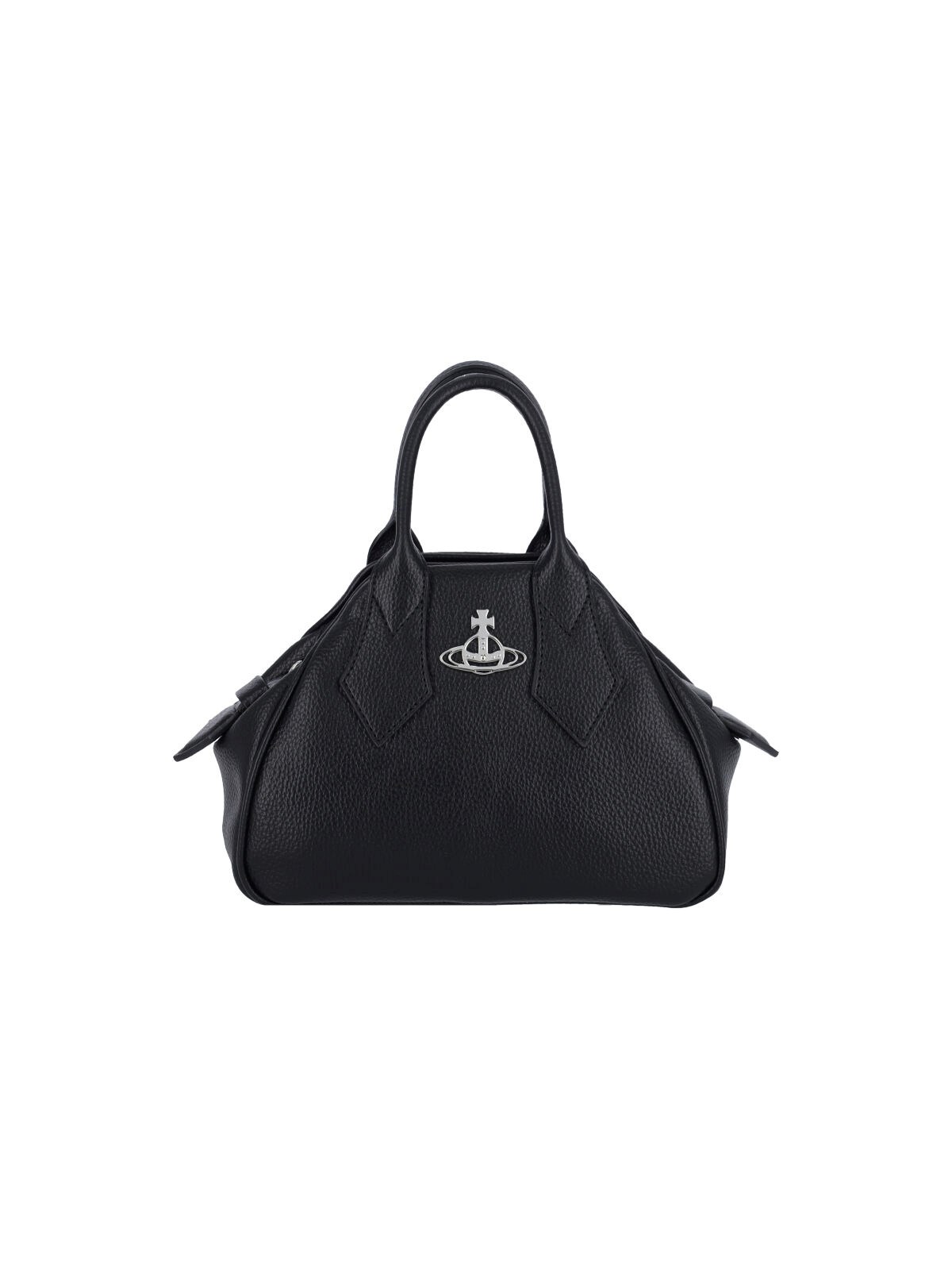 Vivienne Westwood Structured Pebbled Texture Shoulder Bag With Dual Handles