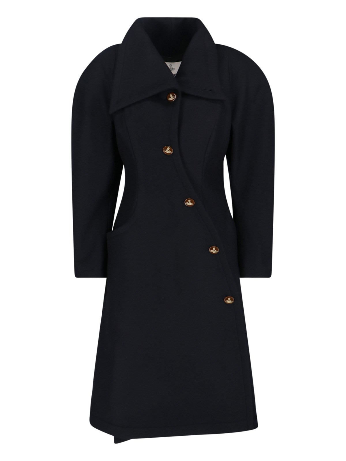 Vivienne Westwood Breeze Wool And Cashmere Coat In Black