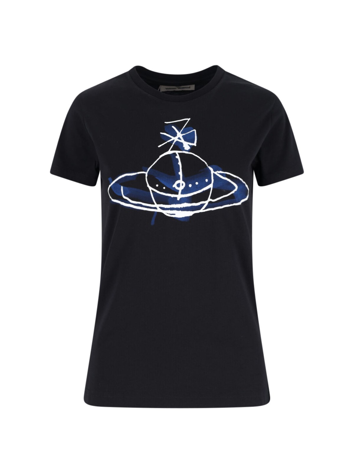 Vivienne Westwood Classic Black T-shirt With Iconic Orb Print