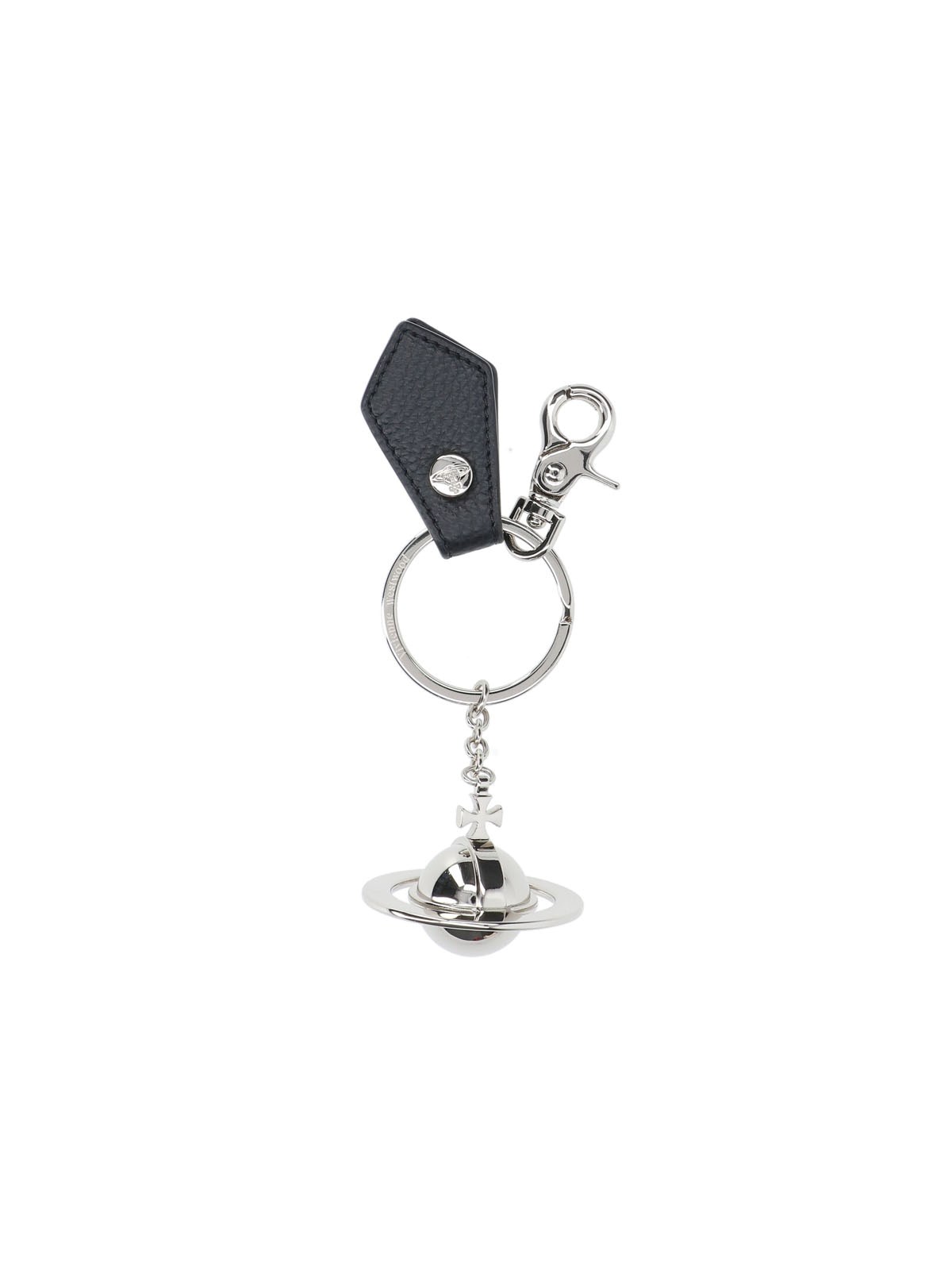 Vivienne Westwood "3d Orb" Keyring In Black