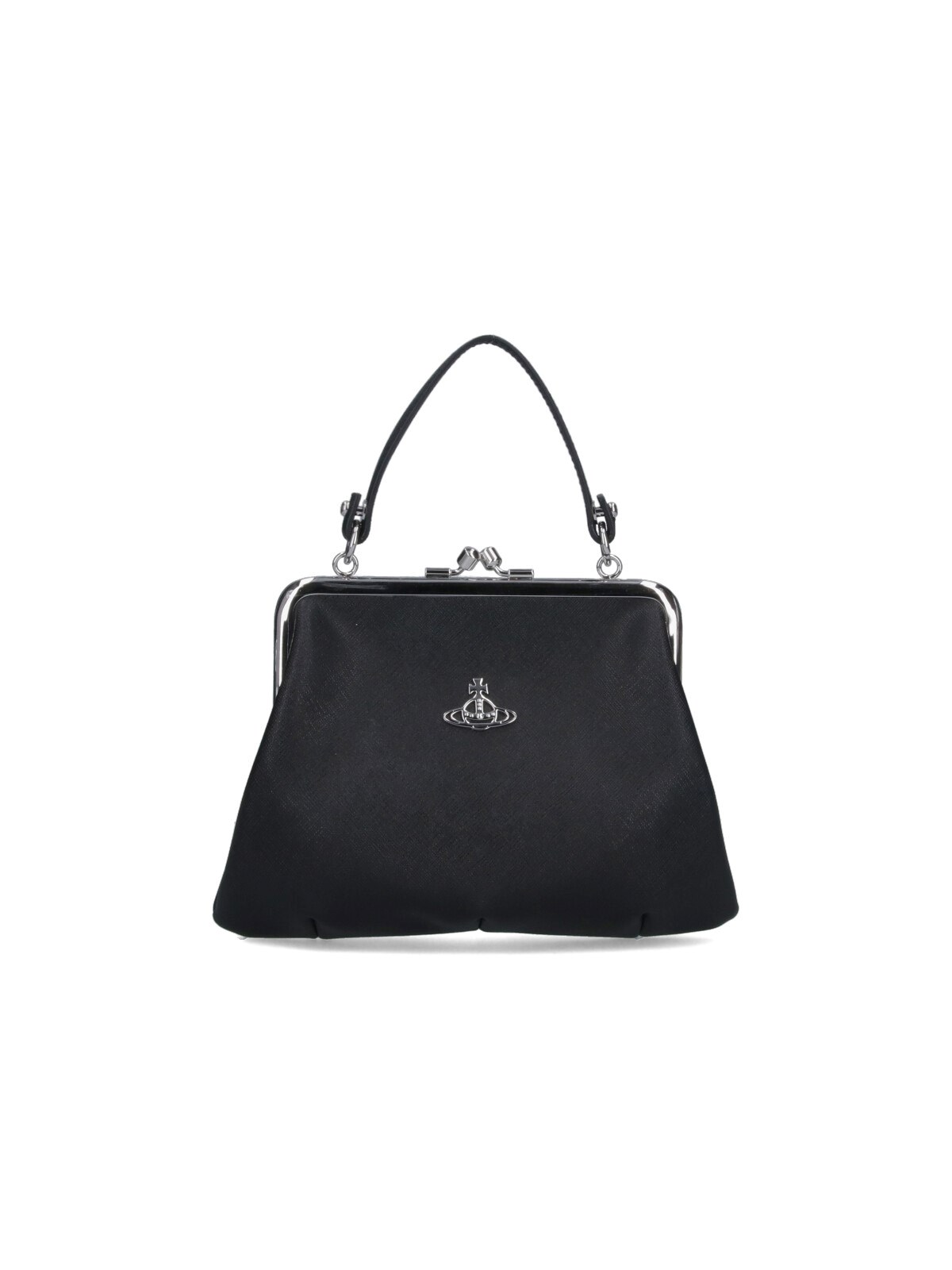 Vivienne Westwood Logo Plaque Chained Tote Bag In Black