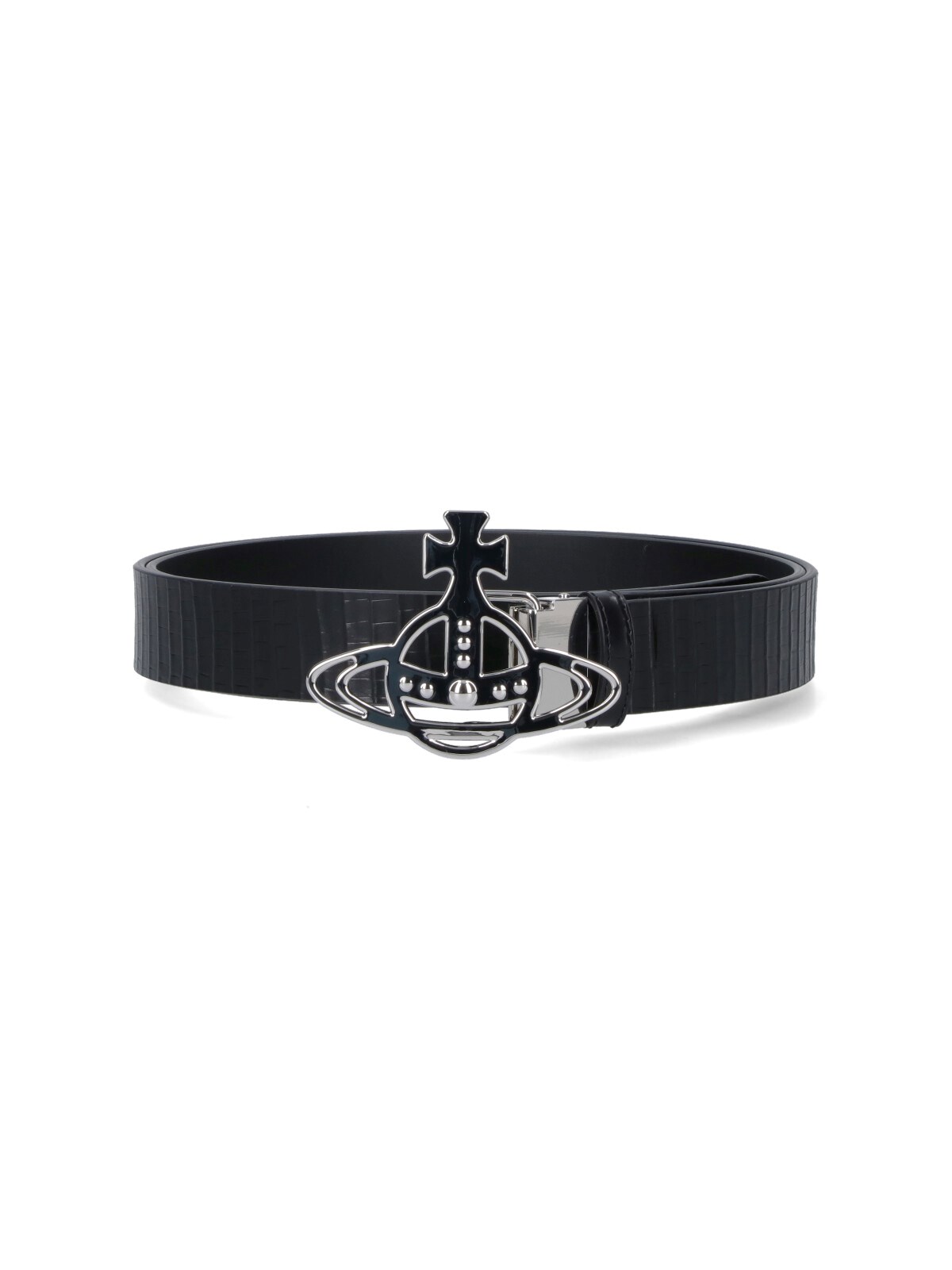 Vivienne Westwood "line Orb" Reversible Belt In Black