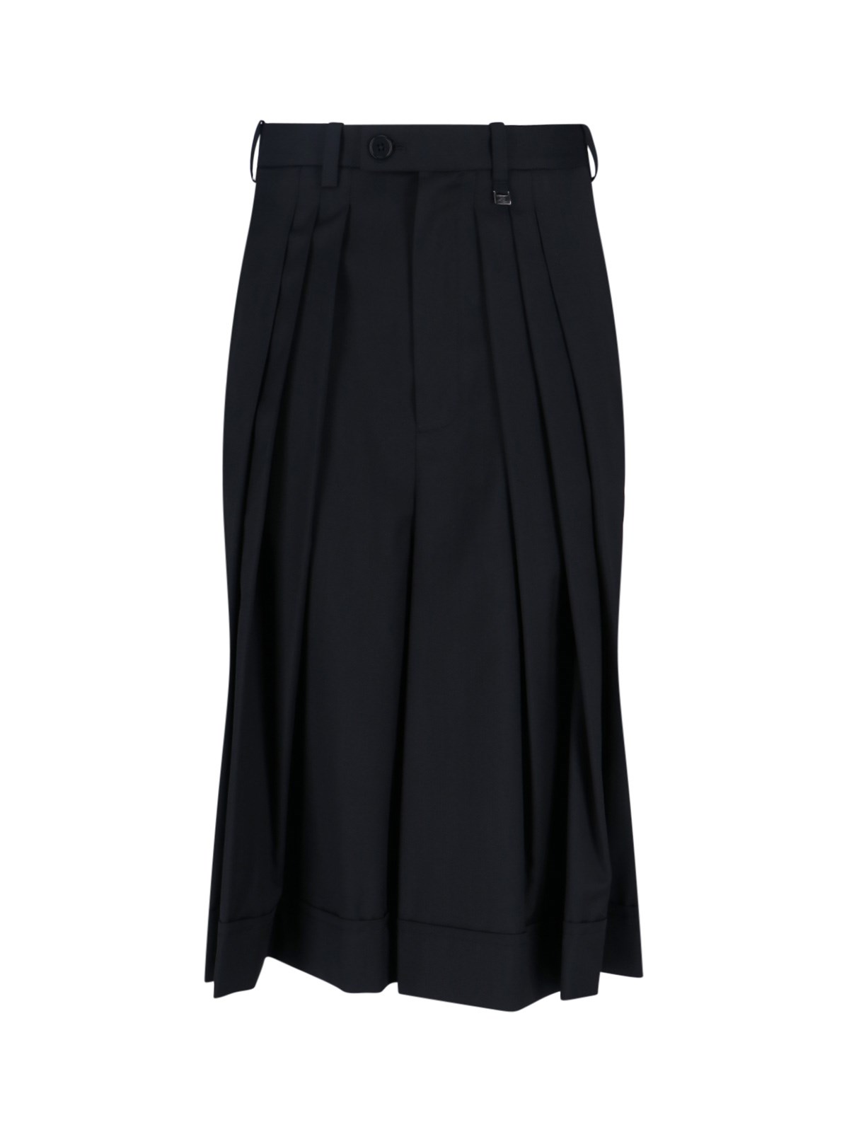 Vivienne Westwood Black Wool Culotte Pants In Blue