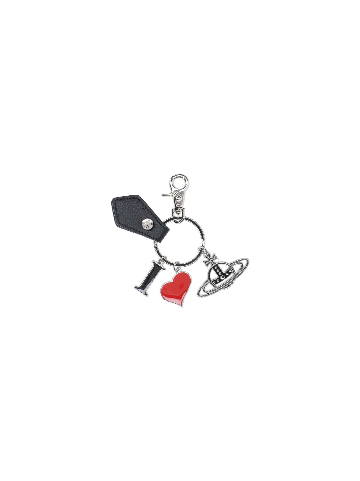 Vivienne Westwood "i Love Orb" Keyring In Black