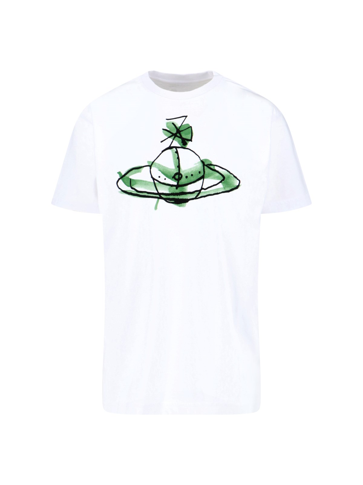 Vivienne Westwood Orb Printed Crewneck T-shirt In White