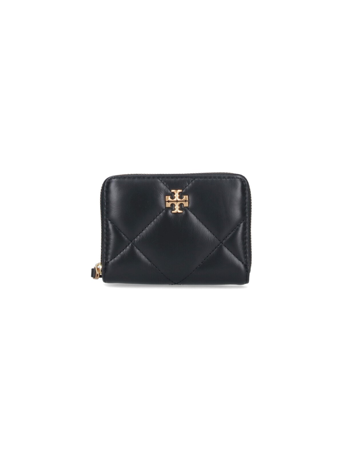 Tory Burch Small Kira Charm Diamond Quilt Zip-around Wallet