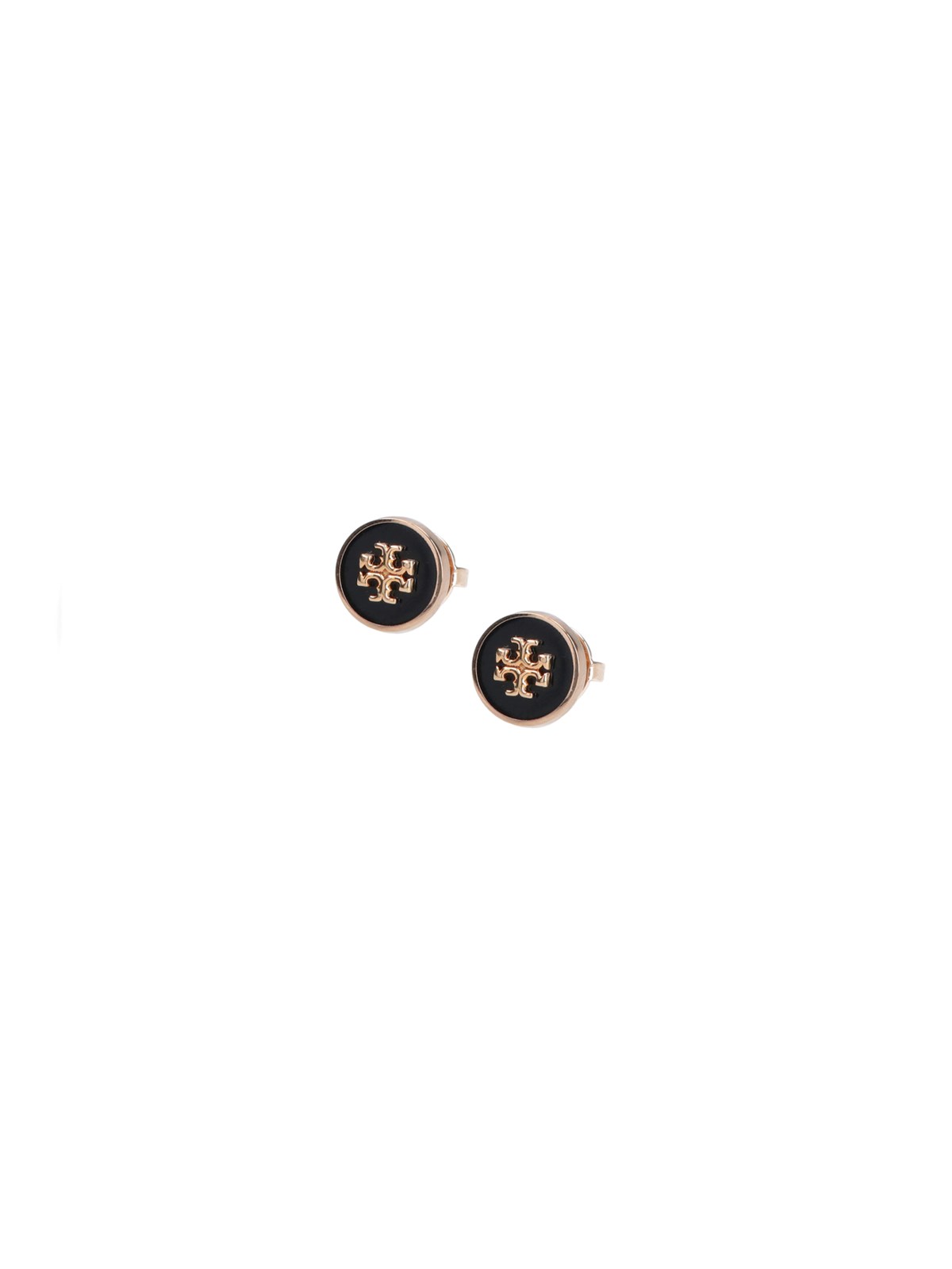 Tory Burch 'kira' Button Earrings In Black