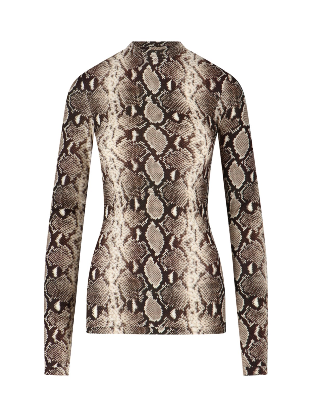 Duran Lantink Python Print Top In Brown