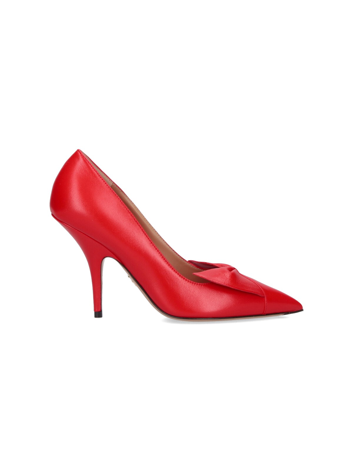Ferragamo Pointed-toe Pump With Mid-height Stiletto Heel In Red