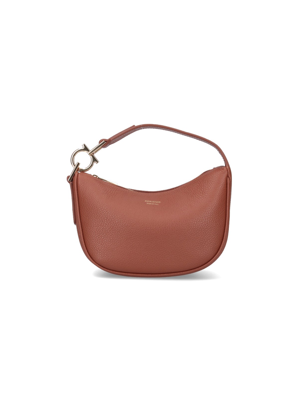 Ferragamo Curved Top Handle Shoulder Bag