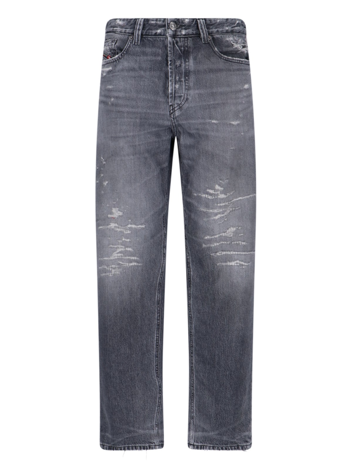 Diesel 1988 D-ark Distressed Jeans In Gray