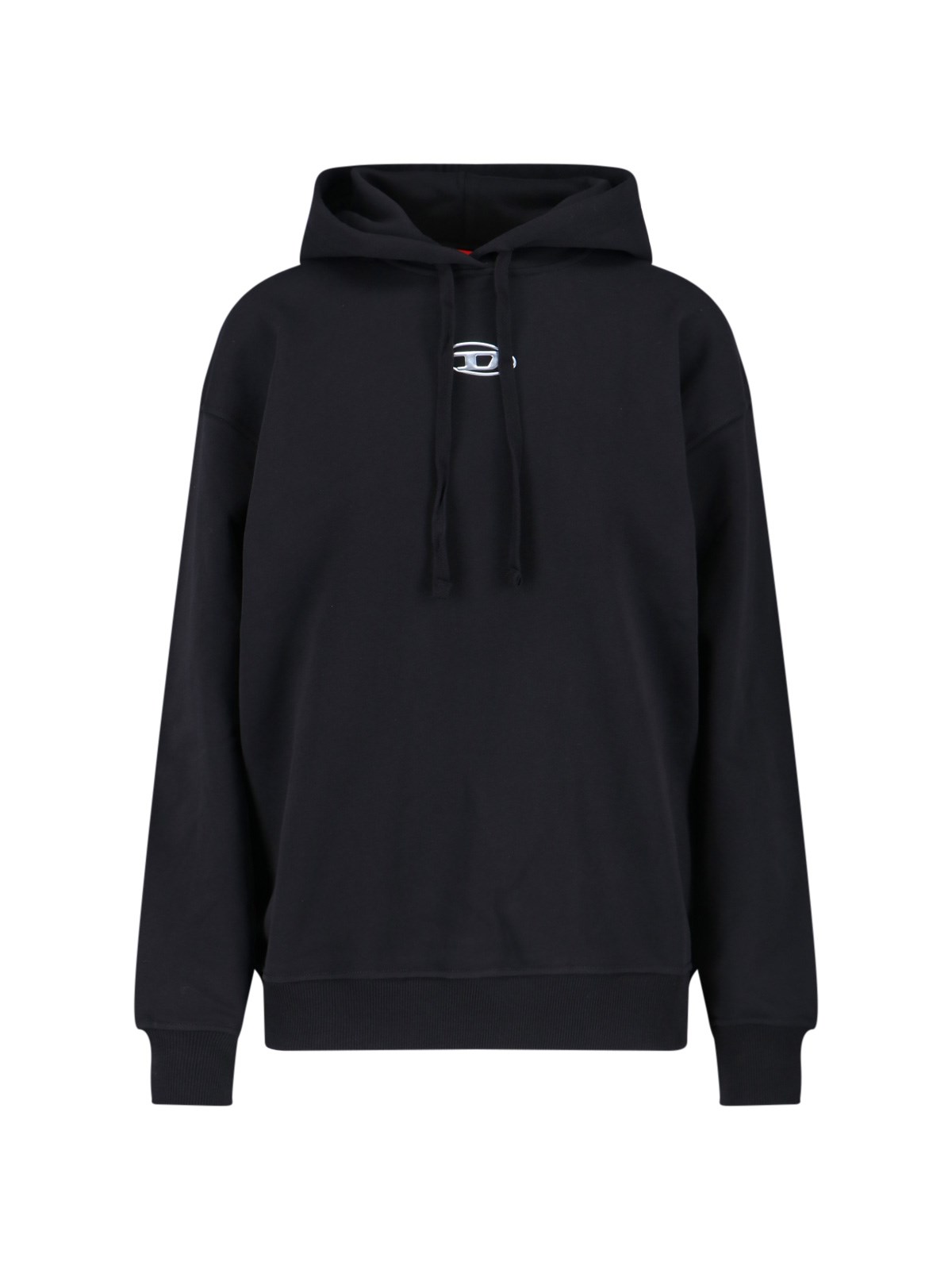 Diesel Hooded Knitwear With Drawstring And Ribbed Cuffs In Black