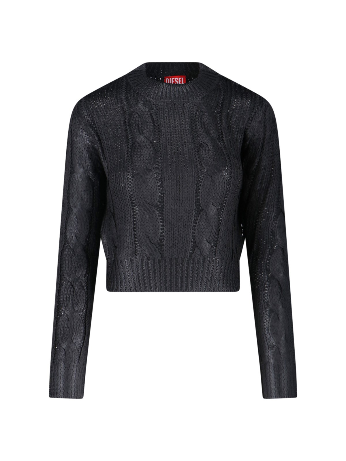 Diesel 'miccha' Crop Sweater In Black