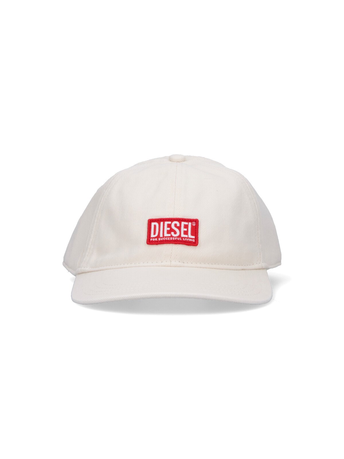 Diesel "corry Wash" Baseball Cap In White