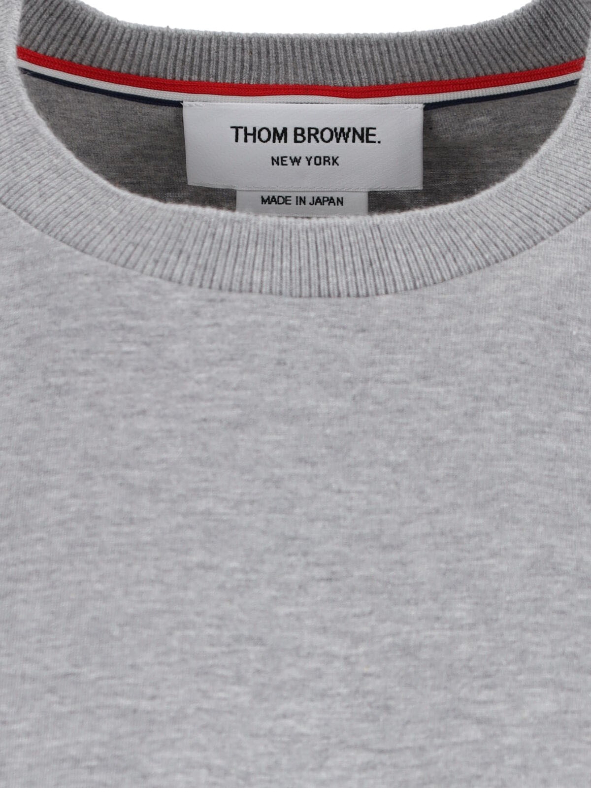 【送料&関税込】Thom Browne Logo T-shirt THOM BROWNE Slim-Fit Logo-Appliquéd Striped Waffle-Knit
